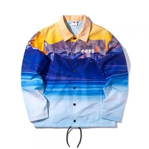 Mountain Gradient Coach Jacket - Blue/Yellow